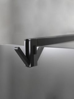 Душевая перегородка Jacob Delafon Contra E22W90-BLV 90 см профиль чёрный стекло прозрачное